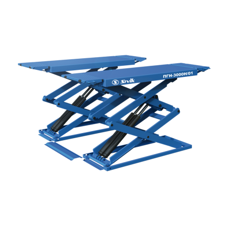 Ножничный электрогидравлический напольный подъемник ПГН-3000/Н-01 Серый RAL7016